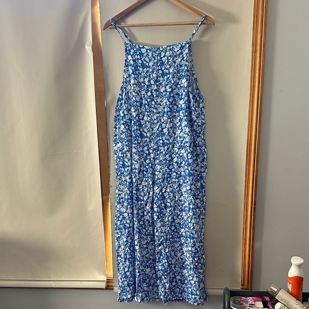 Luxveer Blue Floral Jumpsuit